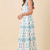 Can I Call You Mine Floral Blue Midi Dress