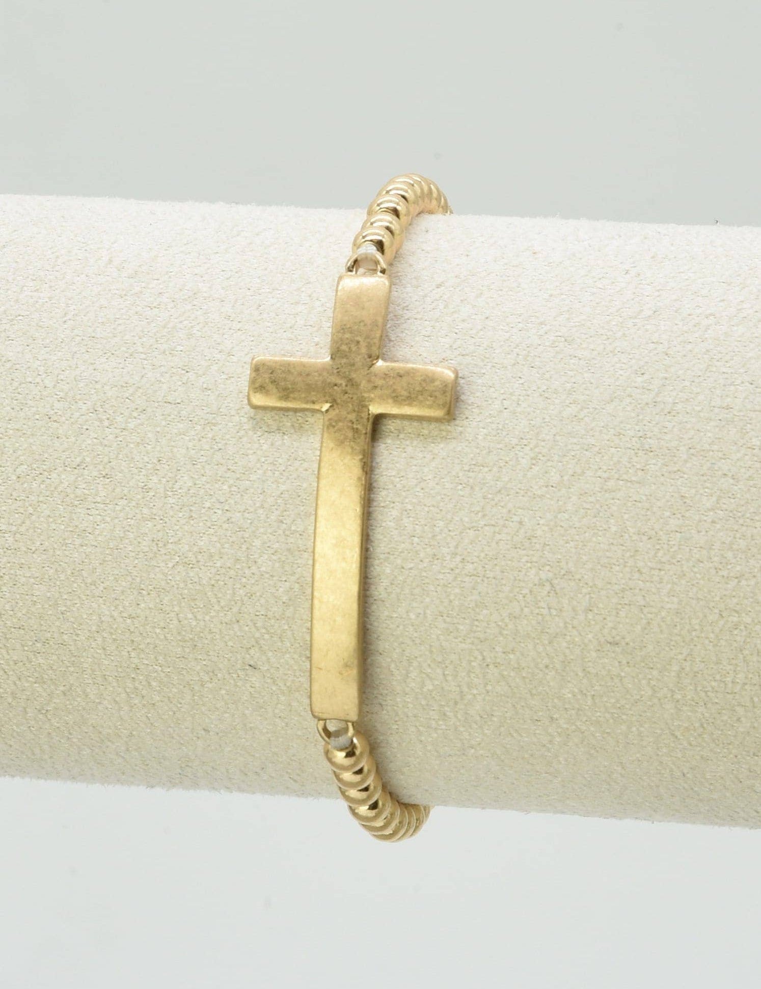 CB2350 Cross CCB Stretch Bracelet