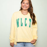 Wildcats | Women's Distressed Embroidery Pullover