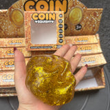 Gold Glitter Dollar Coin Slow Rising Squishy Toy