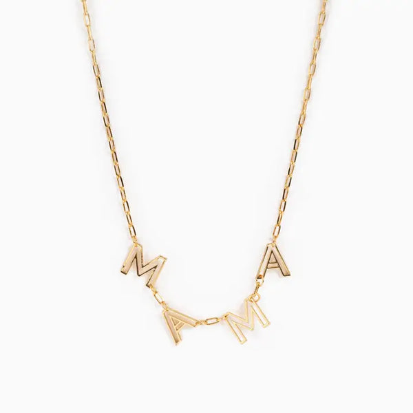 Mama Letter Cutout Station Necklace