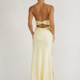 So Golden Silk Dress