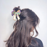Mardi Gras Bow Claw Clip