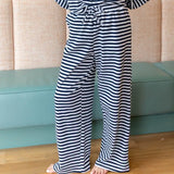 Stripe Pant Navy| LULU MAC