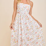 You Have Me Scallop Floral Dress