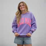 Purple & Pink Puff Letter Sweatshirt | LULU MAC
