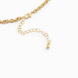 Cross Heart Recon Stone Multi Charm Necklace