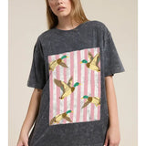 Ducks in a Row Acid Wash Tee