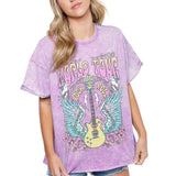 Wildflower Rock Tour Acid Wash Tee