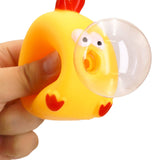 Bubble Blowing Chubby Yellow Chick Squishy Toy