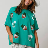St. Patricks Sequin Leprechaun & Mug Top