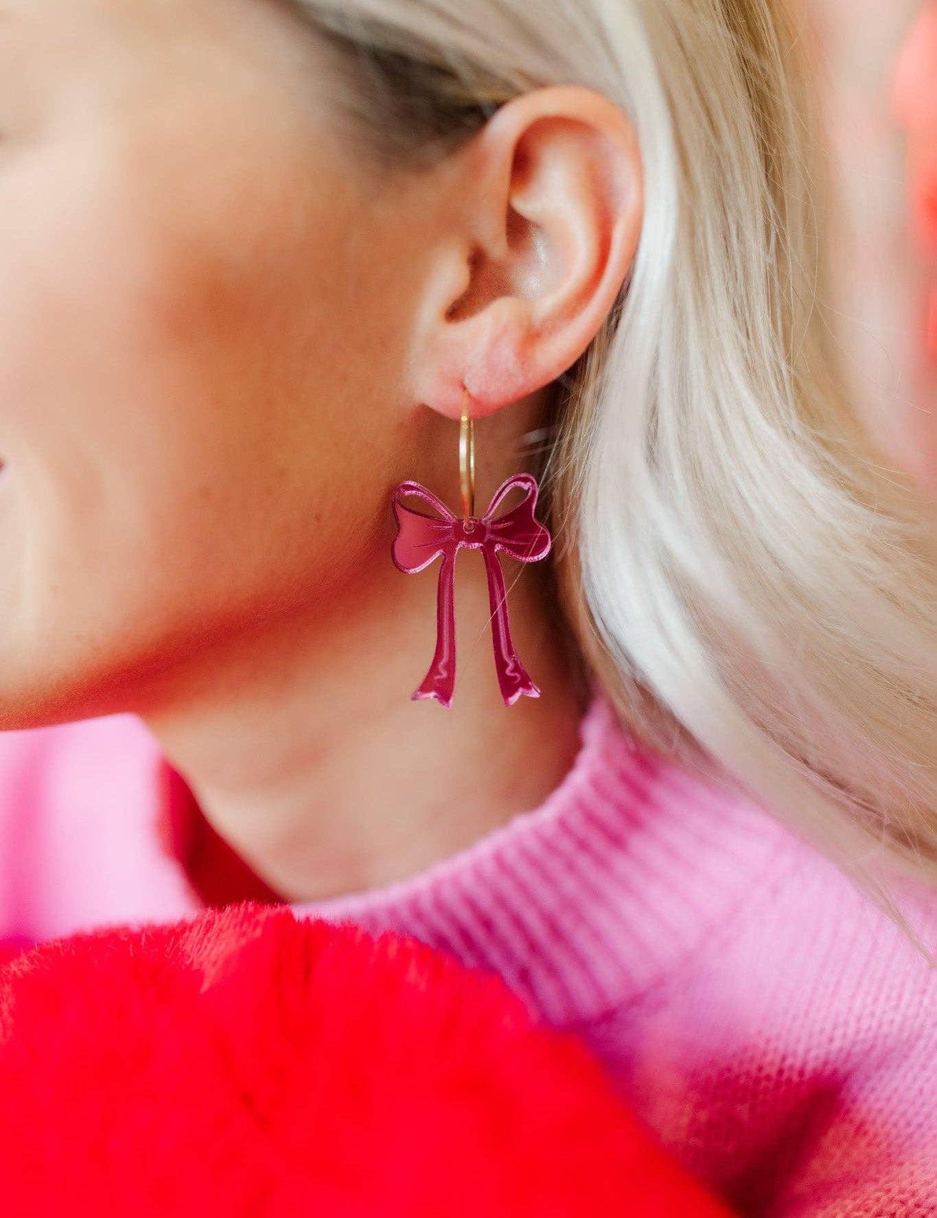 Lovie Bow Hoops