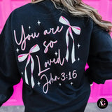 You are so Loved Bow Sweatshirt