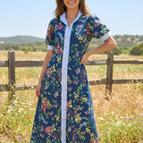 Navy Blossom Dress