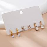 Trio Gold-Tone Crystal Drop Earring Set | 80E61606