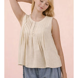 Sandy Shores Pleated Top