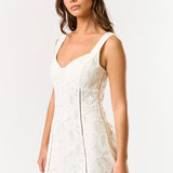 Cotton Embroidered Mini Dress