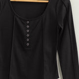 Ribbed Button Down Top