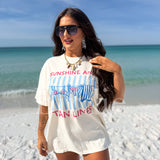 Sunshine and Tan Lines Graphic Tee on Ivory