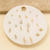 Ten Pair Stud Set | Opal and Star