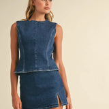 Bow Back Denim Set
