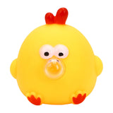 Bubble Blowing Chubby Yellow Chick Squishy Toy