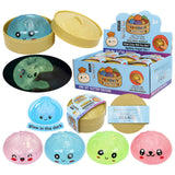 Neon Pastel Glow In Dark Jiggly Jelly Slime Dumpling Squishy