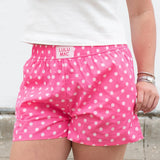 Hot Pink On Light Pink Polka Dot Boxer | LULU MAC