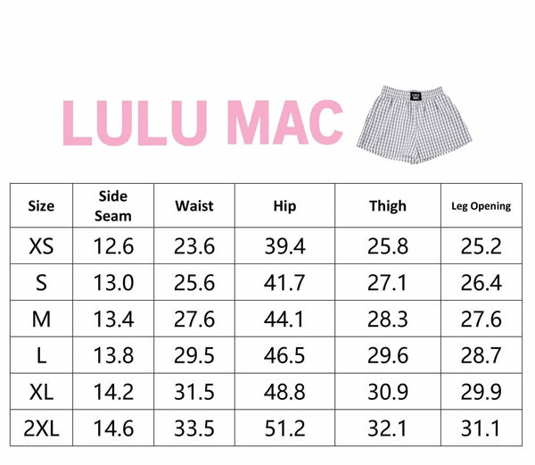 Black Gingham Boxer Shorts