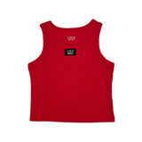 Red LULU MAC SOLID TANK TOPS