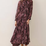 Mocha Romance Floral Maxi