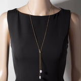 Baroque Pearl Lariat Necklace