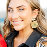 Gold Tiger Head Earrings | Taylor Shaye