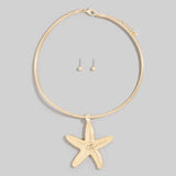 Starfish Pendant Choker Necklace