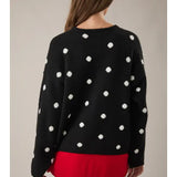 Classic Charm Polka Dot Cardigan | Black and White