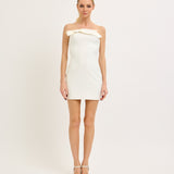 Champagne Wishes Bow Mini Dress