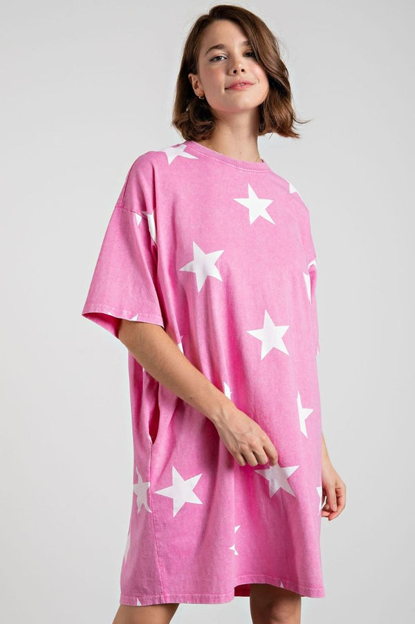 My Stars T-Shirt Dress - Pink