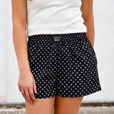 Black Mini Polka Dot Boxer | Lulu Mac