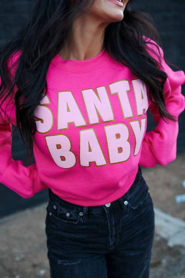 Santa  | Pink | Sweatshirt