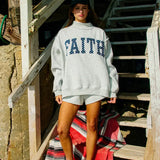 Faith Polka Dot Mock Neck Pullover