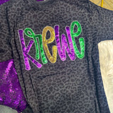 Mardi Gras Krewe Real Sequins Short Sleeve
