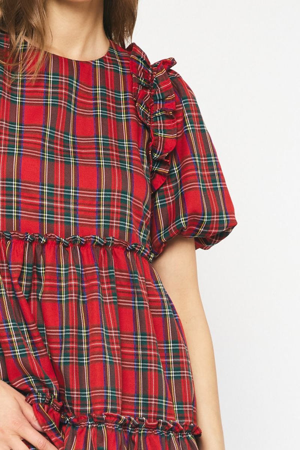 Holidazzle Red Plaid Christmas Dress