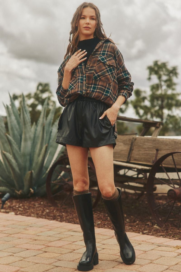 Perfectly You Faux Leather Shorts