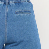 Scallop Denim Shorts