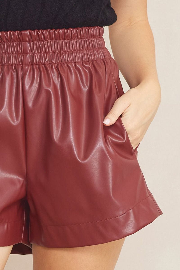 Perfectly You Faux Leather Shorts