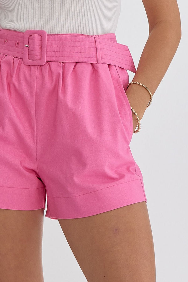 One Spring Day Belted Shorts