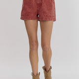 Brick Lightweight Denim Shorts