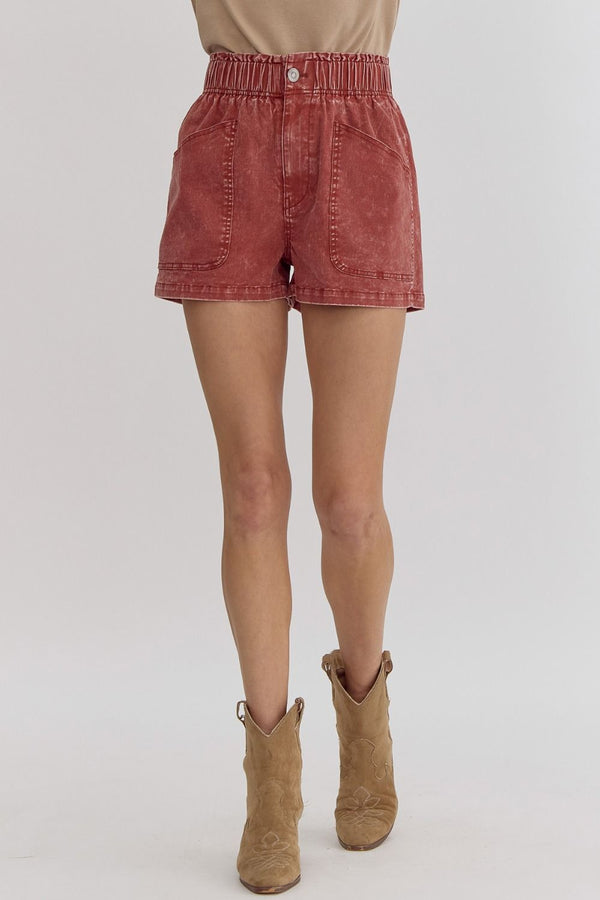 Brick Lightweight Denim Shorts