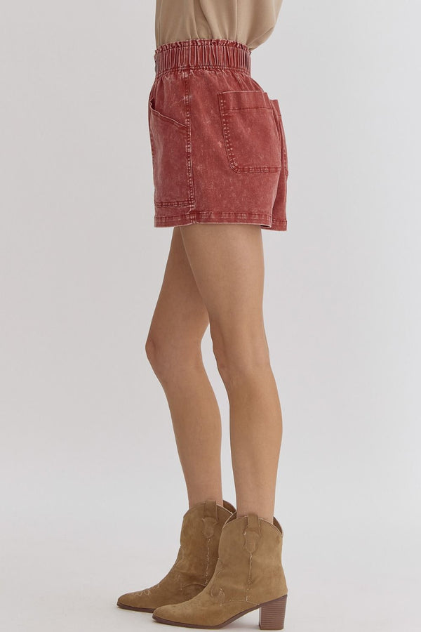 Brick Lightweight Denim Shorts