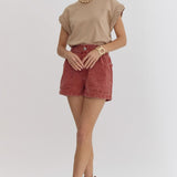 Brick Lightweight Denim Shorts